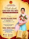VINH DANH GIÁO VIÊN TIÊU BIỂU