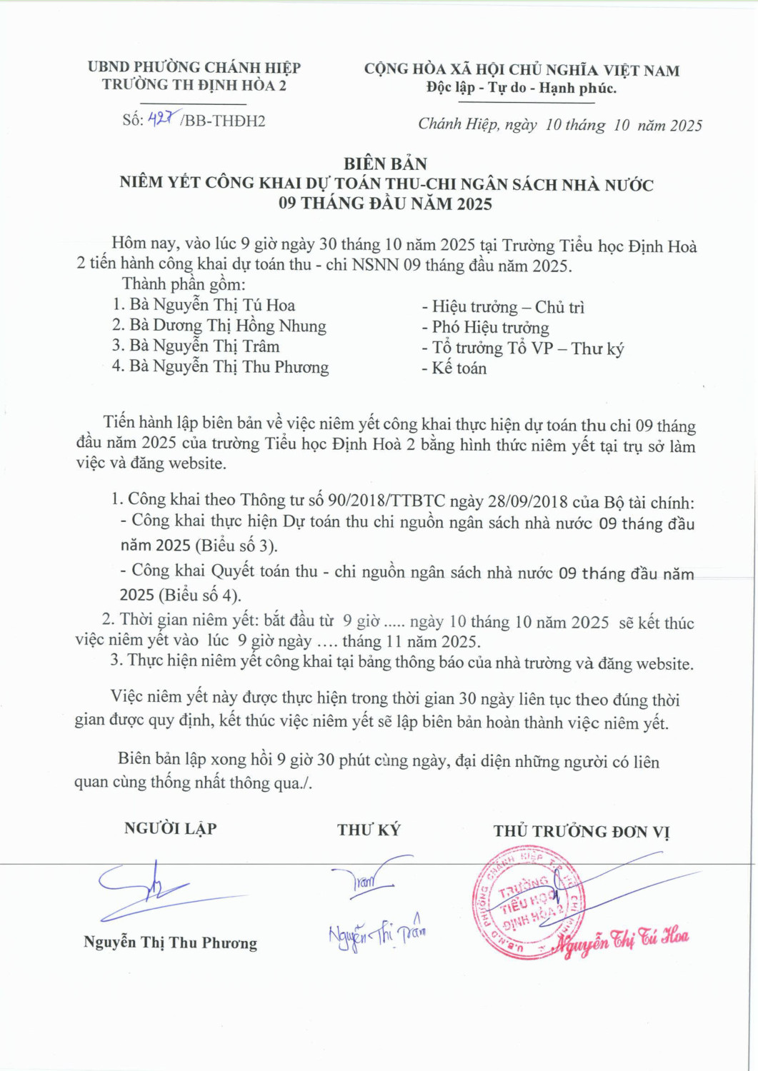 CONG KHAI THU CHI NSNN 09 THANG NAM 2025 hình ảnh 1