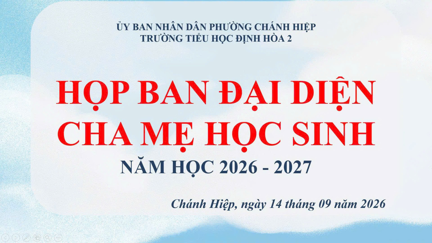 HỌP BAN ĐẠI DIỆN CHA MẸ HỌC SINH