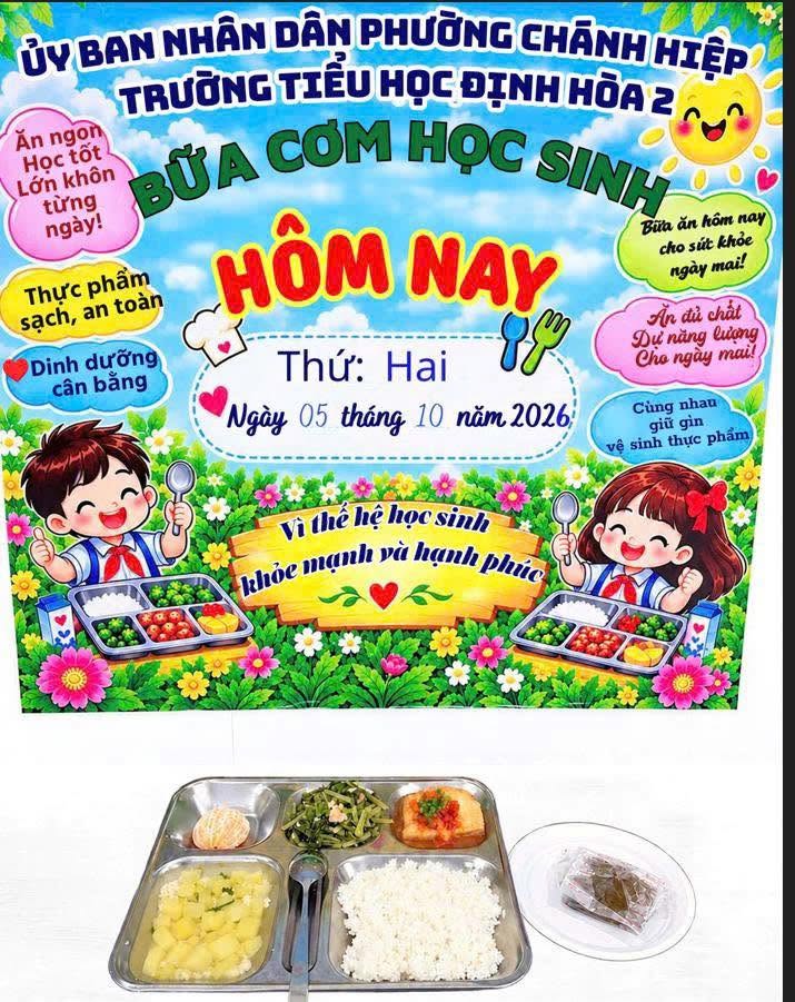 🍱 BỮA ĂN BÁN TRÚ NGÀY 05/10/2026 🌷